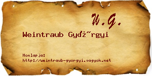 Weintraub Györgyi névjegykártya