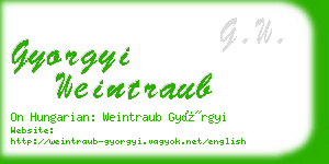 gyorgyi weintraub business card